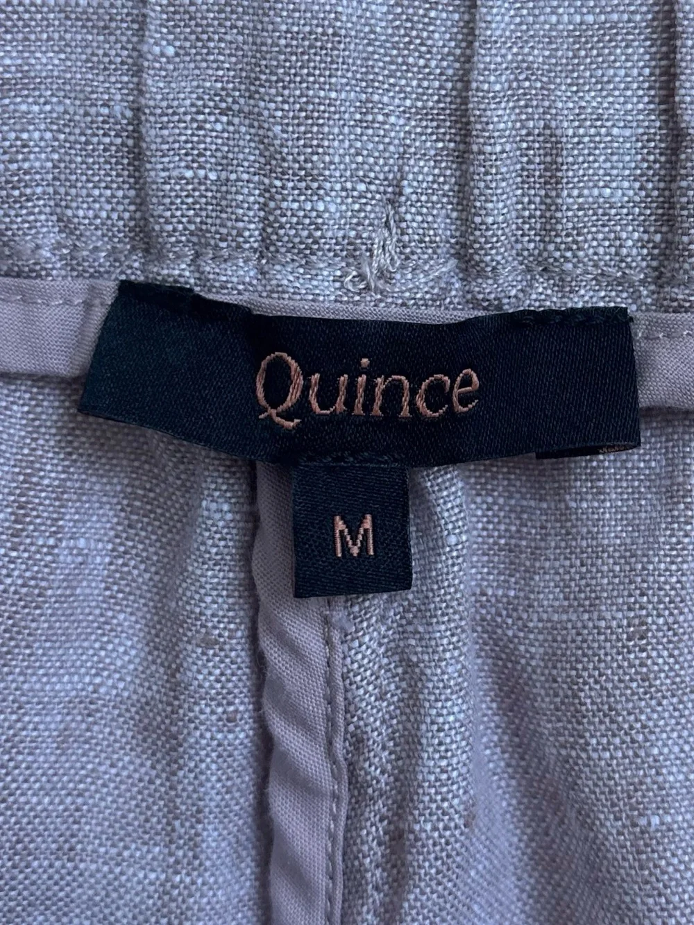 Quince 100% European Linen Pants Vintage Pink Chambray Medium